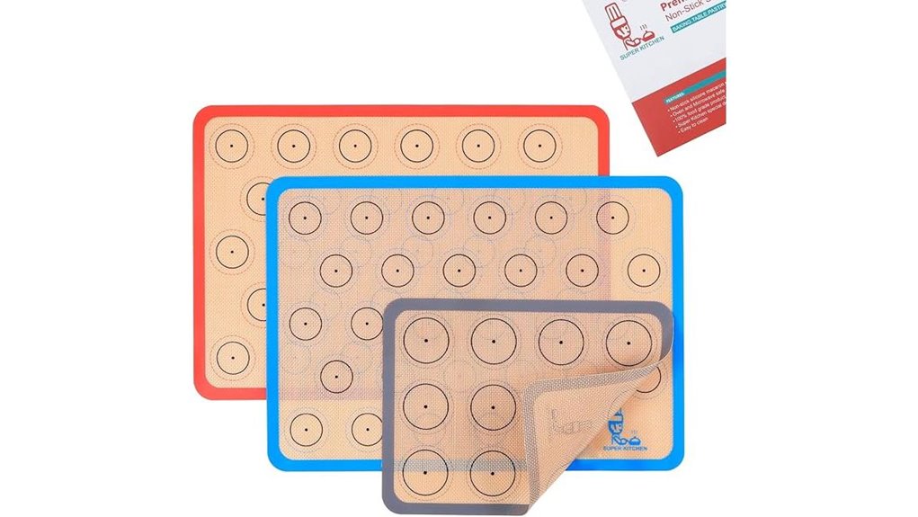 three sheet non stick silicone mat