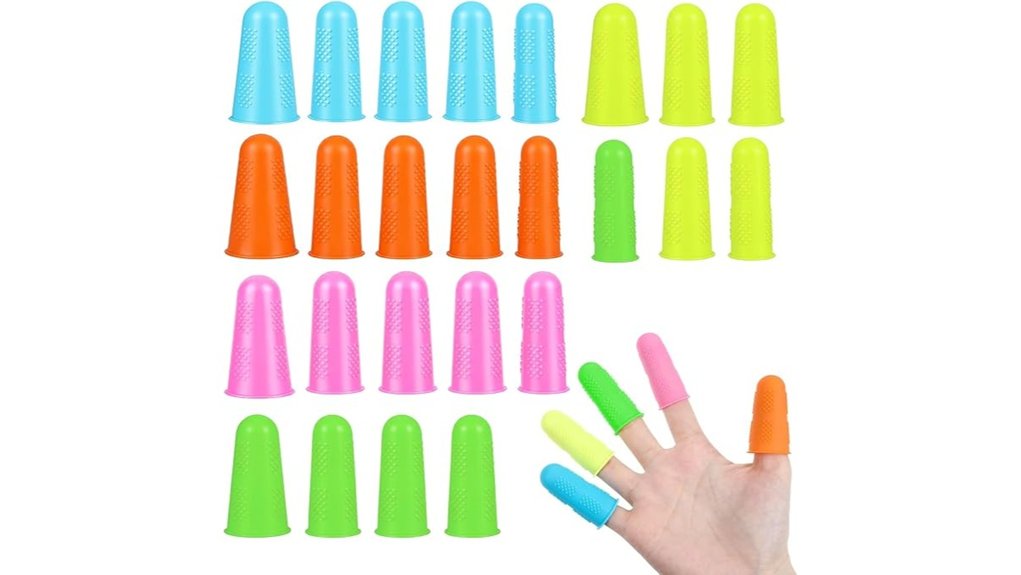 three size silicone finger protectors