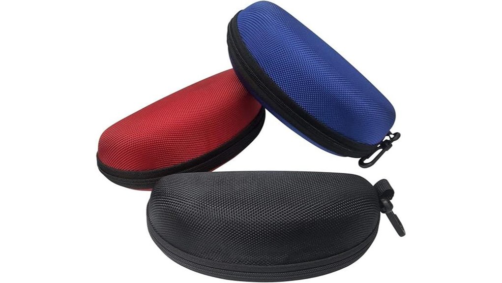 three sunglasses clip case