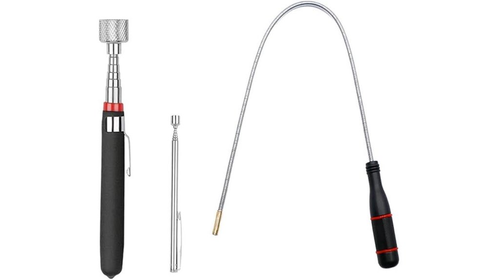three telescoping pick up tools