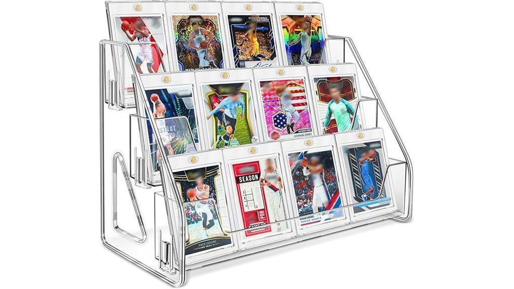 three tier magnetic acrylic stand