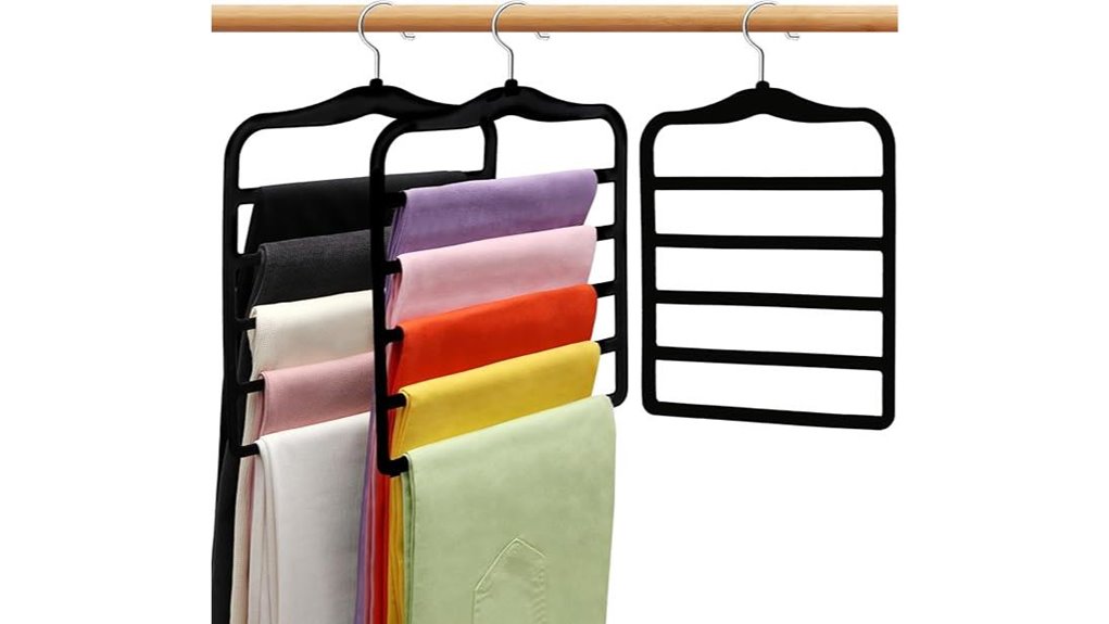 three velvet hangers five tier