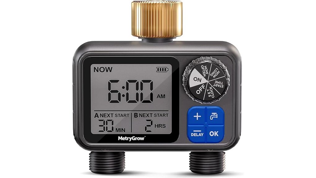 timer brass rain delay