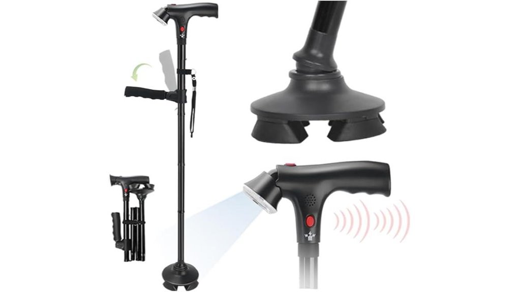 tirarome 3 in 1 folding cane