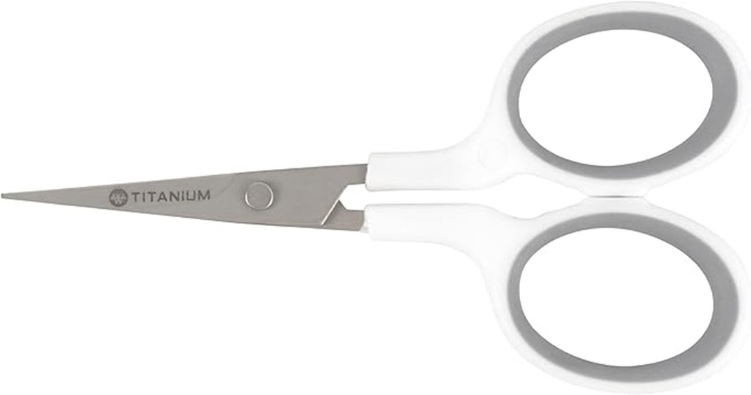 titanium bladed 4 inch embroidery scissors