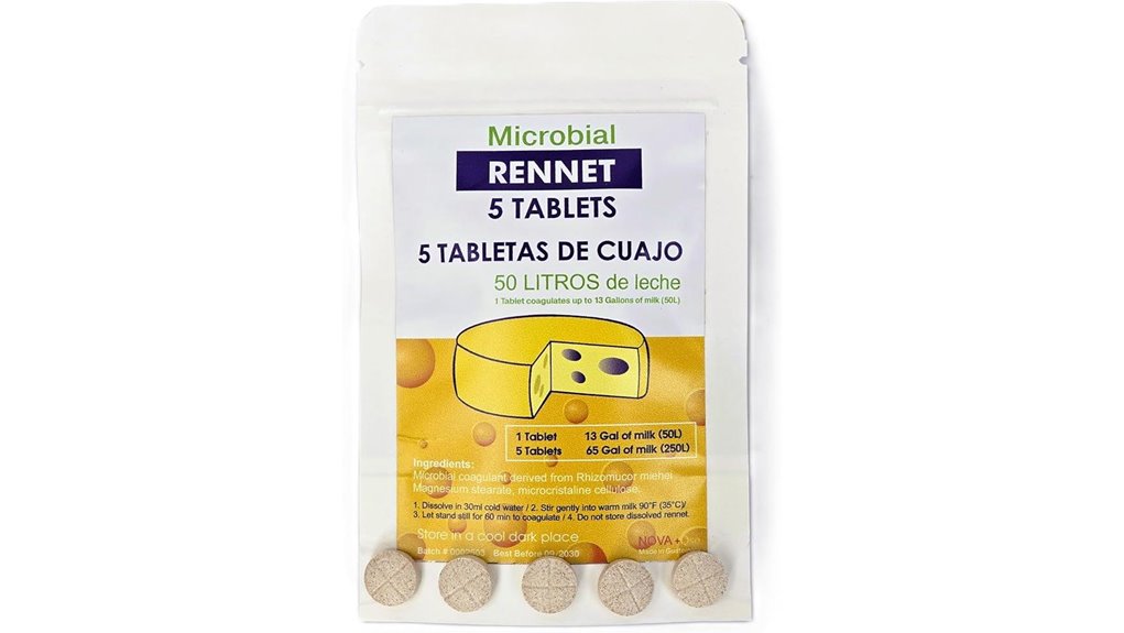 titanium rennet tablets cheese