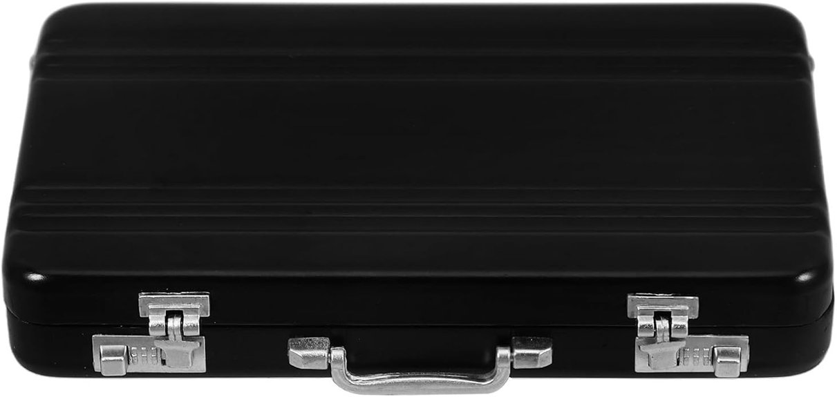 tofficu mini metal briefcase