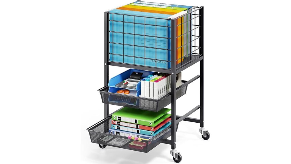 toolf 3 tier rolling filecart