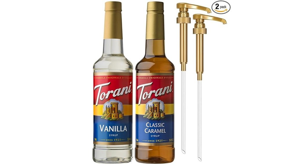 torani caramel vanilla 2 pack