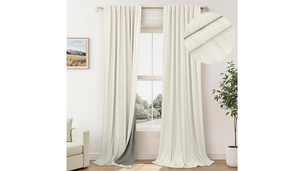 total blackout curtains cream ivory