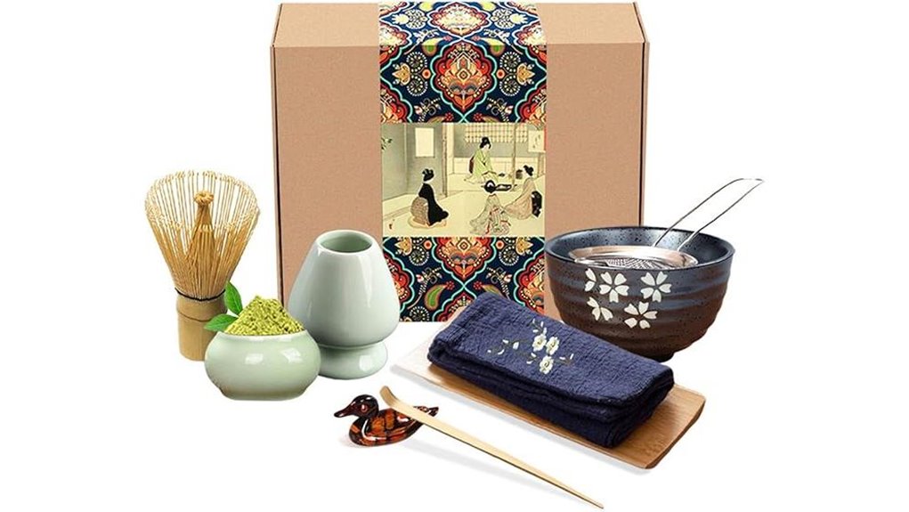 traditional japanese matcha tea set 9pcs