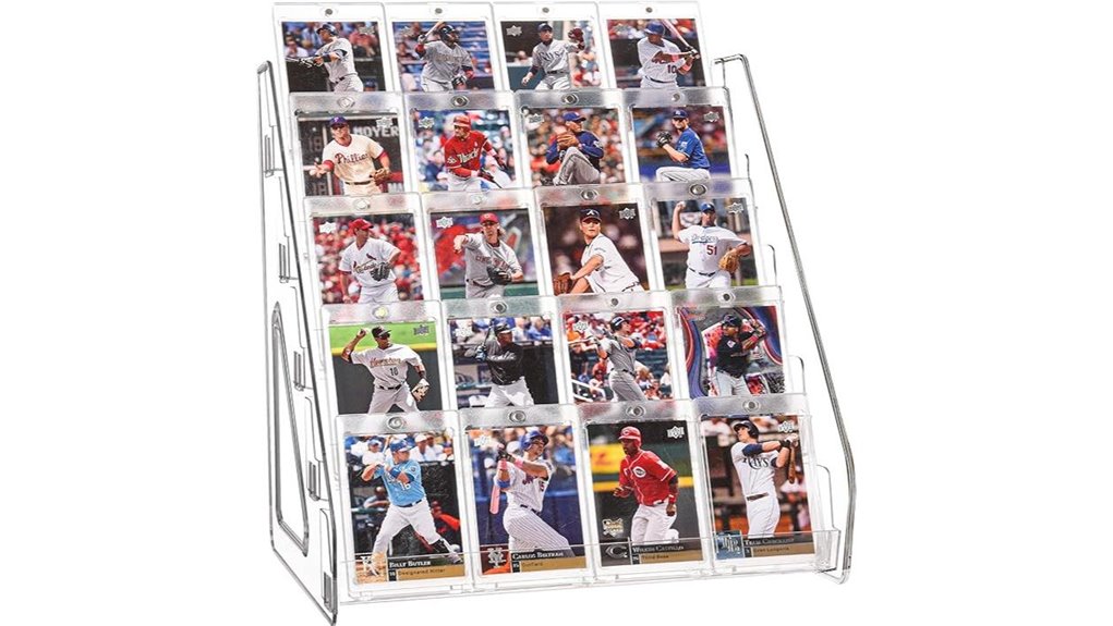 transparent five tier card stand