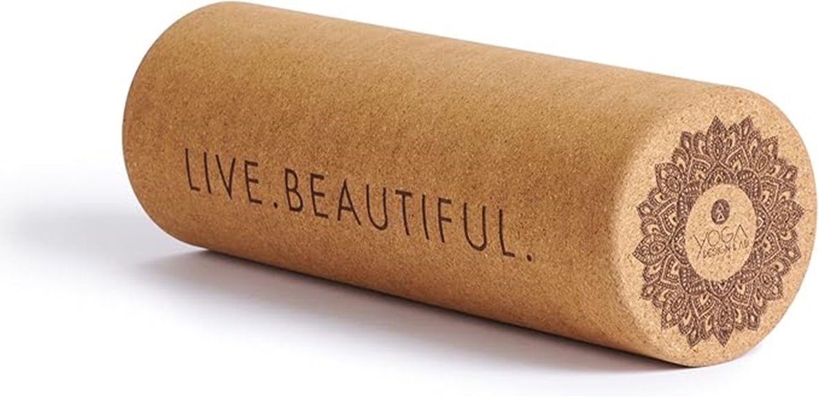 travel friendly cork yoga roller