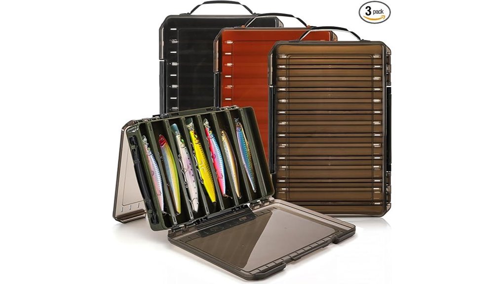 triple double sided 14 compartment tackle organizer
