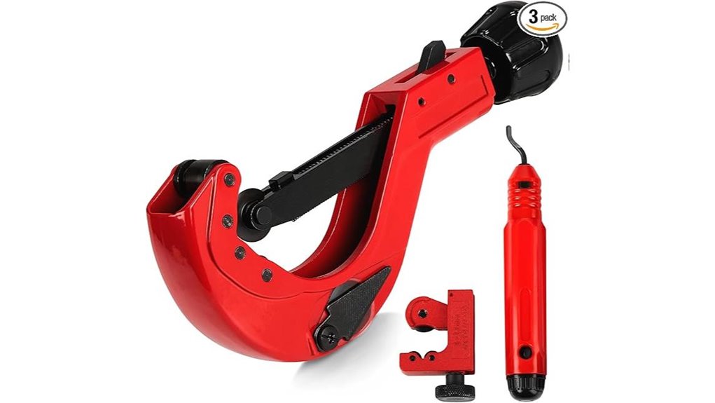 tubing cutter set with deburring tool