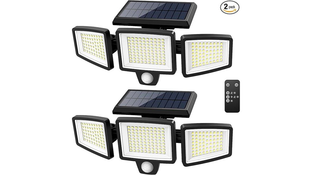 tuffenough solar outdoor lights 2500lm 2 pack