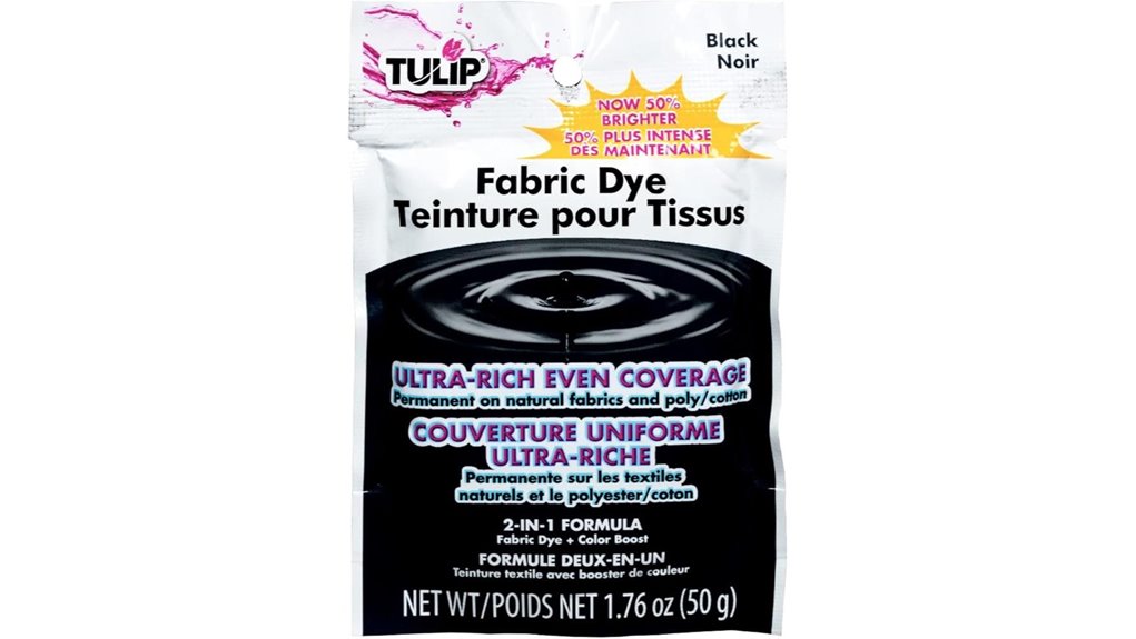 tulip black fabric dye powder
