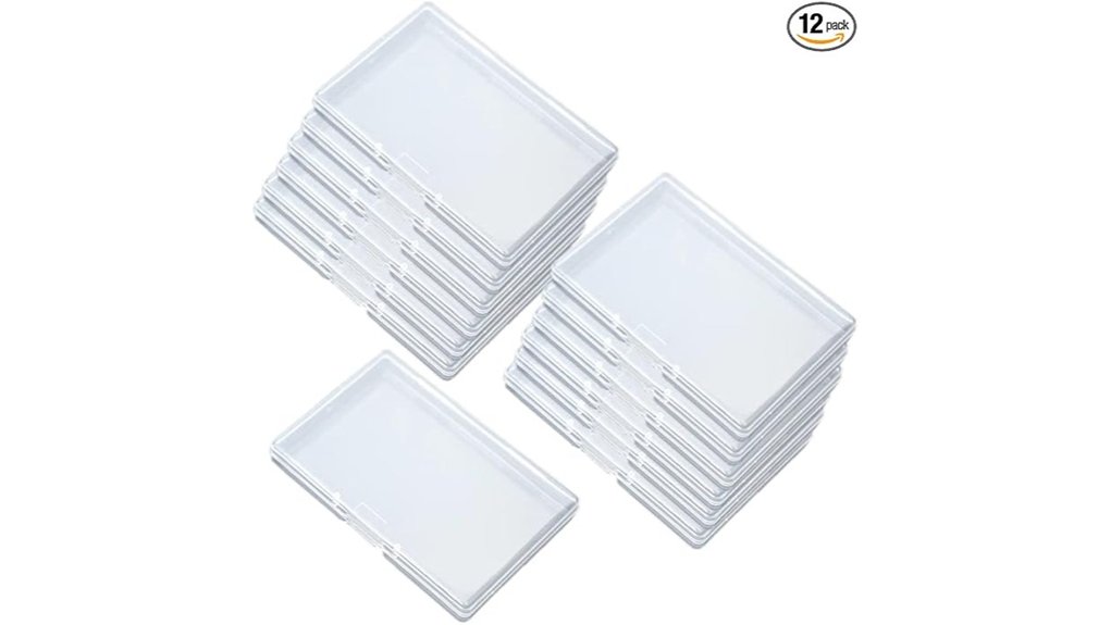 twelve clear card cases