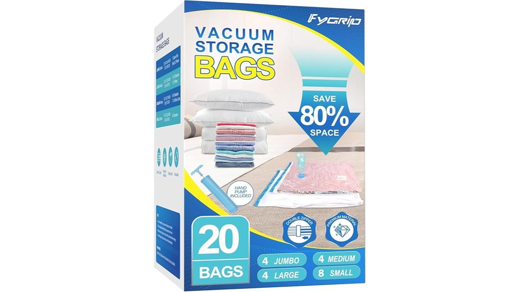 twenty hand pumped vacuum bags