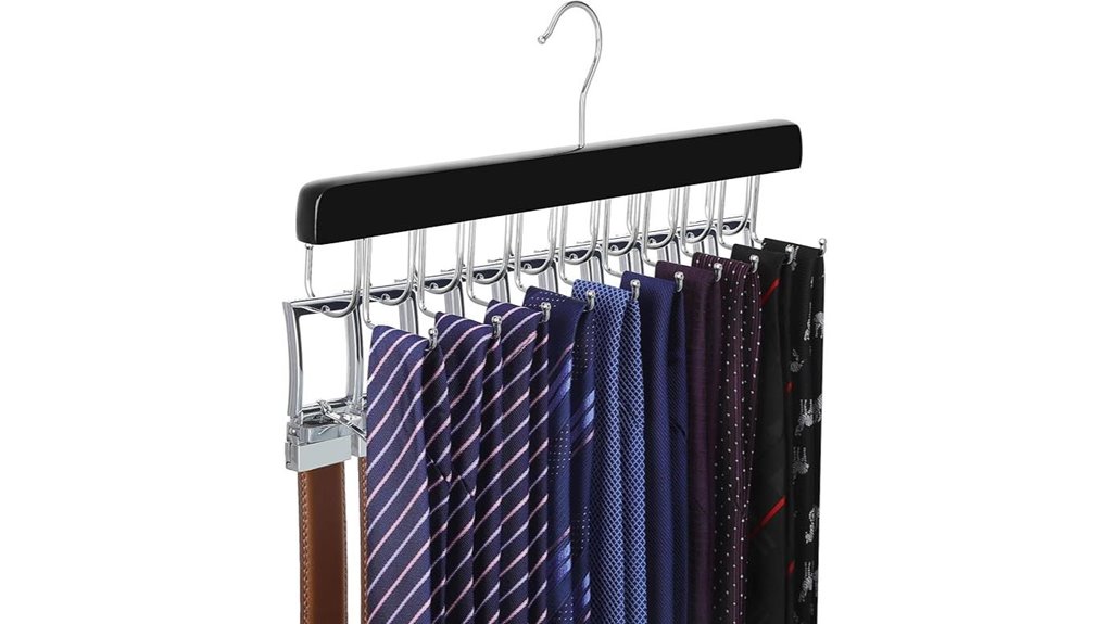 twenty hook belt tie organizer