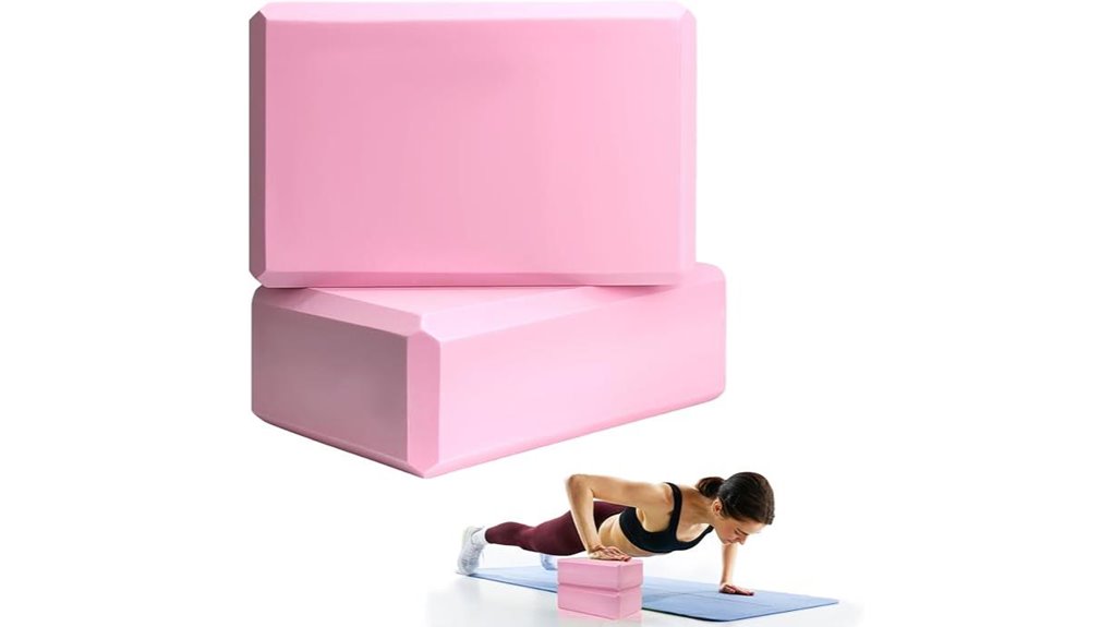 two foam yoga blocks