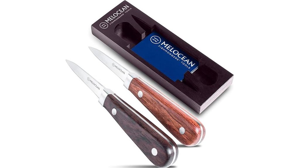 two oyster shucking knives