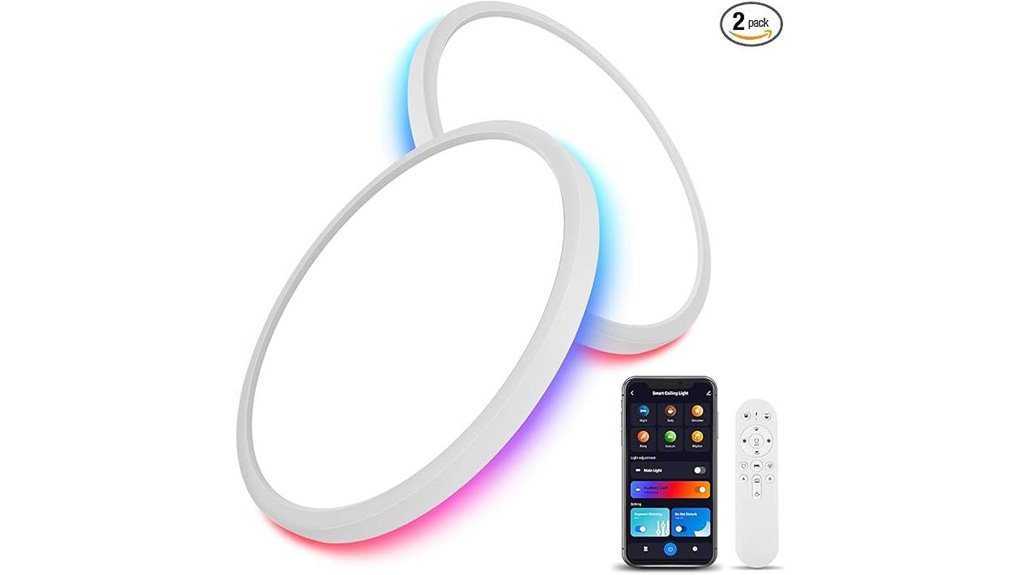 two pack 16 rgb led ceiling light