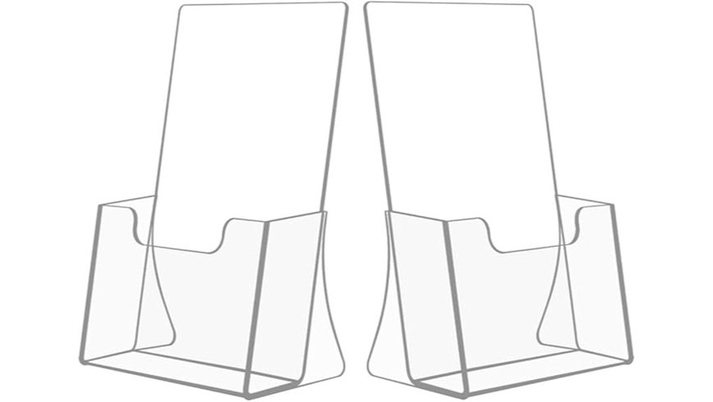two pack acrylic brochure holders