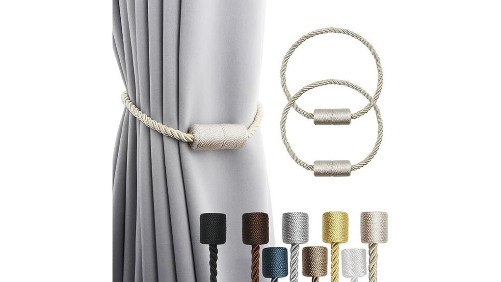 two pack beige curtain tiebacks
