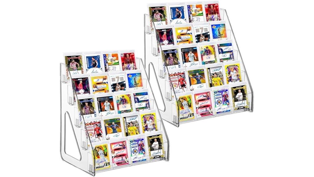two pack five tier acrylic display