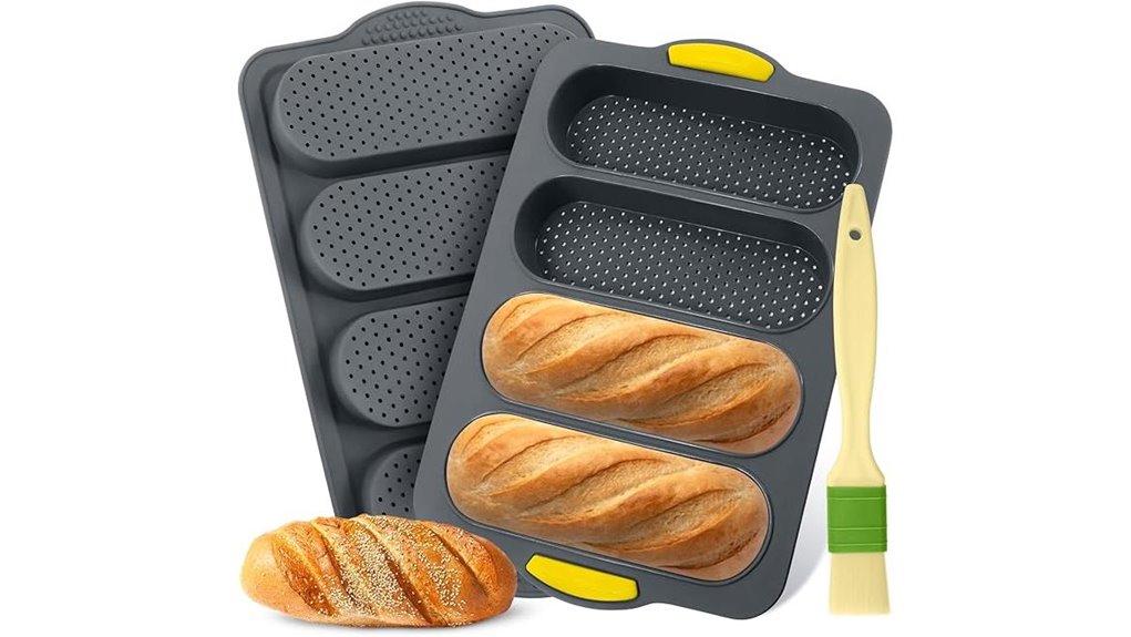 two pack four hole baguette pan