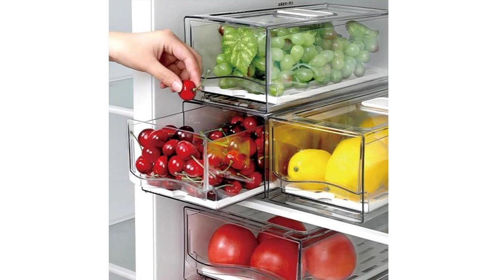 two pack fridge fruit storage containers