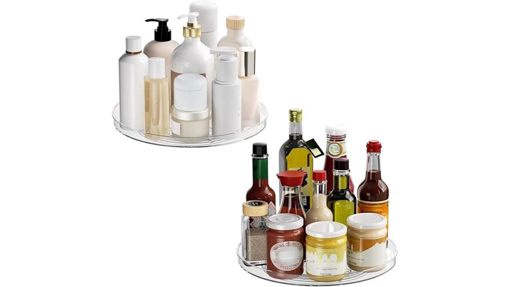 two pack lazy susan turntables
