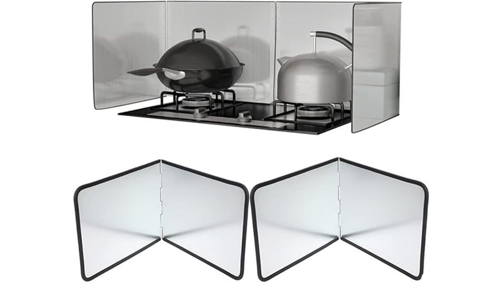 two pcs stainless steel stove splash guards 12 16 inches