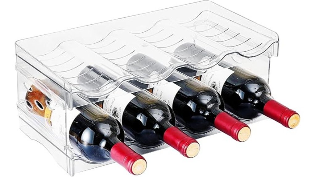 two piece stackable wine holder