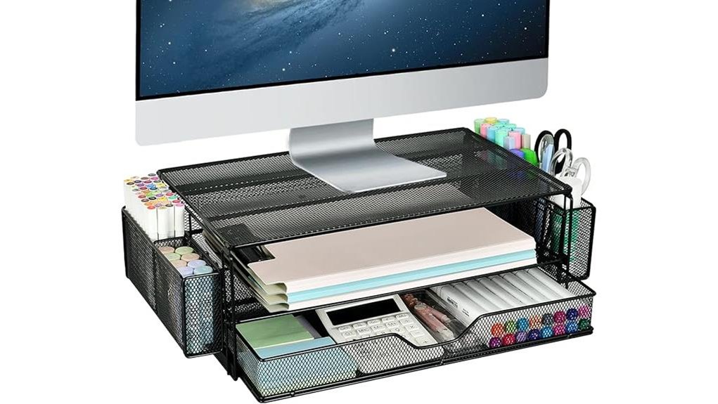 two tier drawer pencil stand