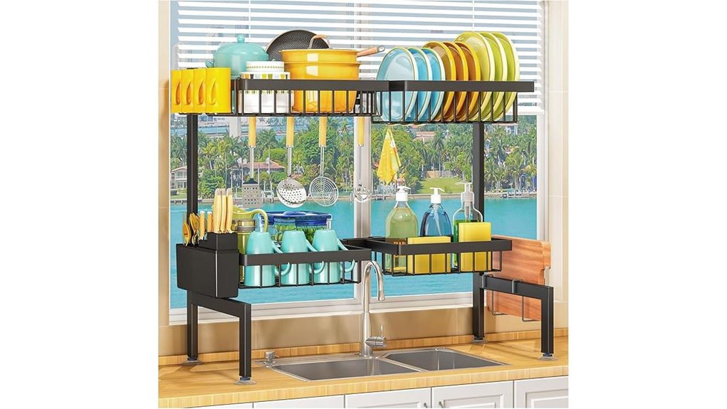 two tier over sink dish rack