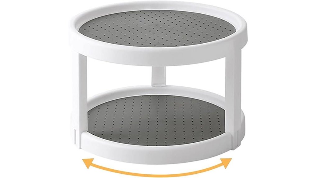 two tier rotating spice rack