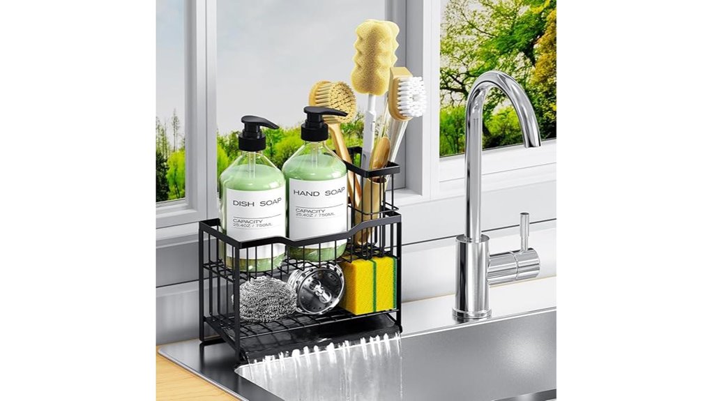 two tier sink sponge holder