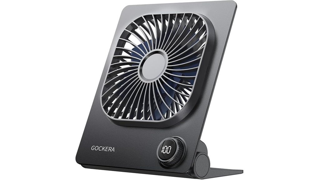 ultra thin 6 6 battery desk fan