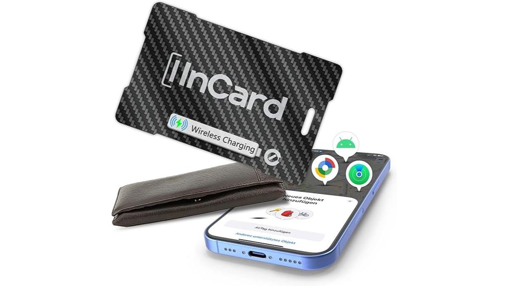 ultra thin tracker wallet with gps