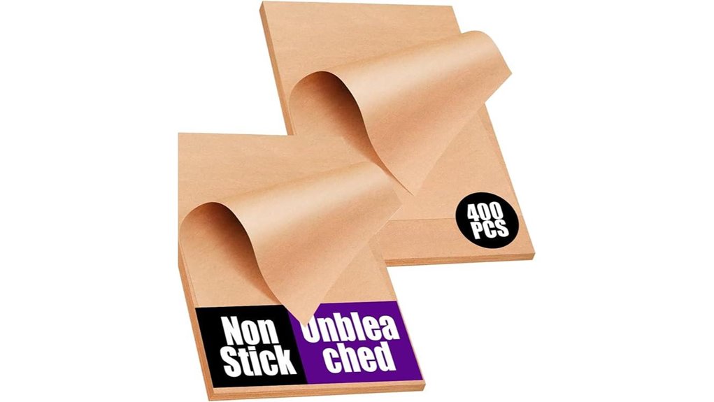 unbleached parchment paper sheets