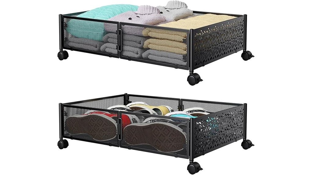 under bed rolling storage containers