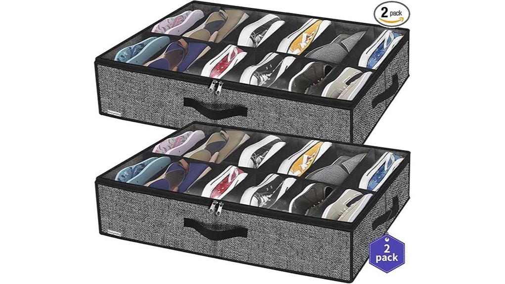 under bed shoe storage set