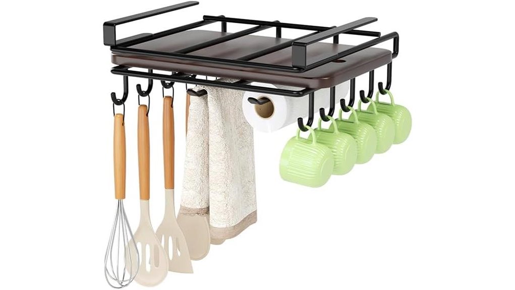 under cabinet mug hooks organizer