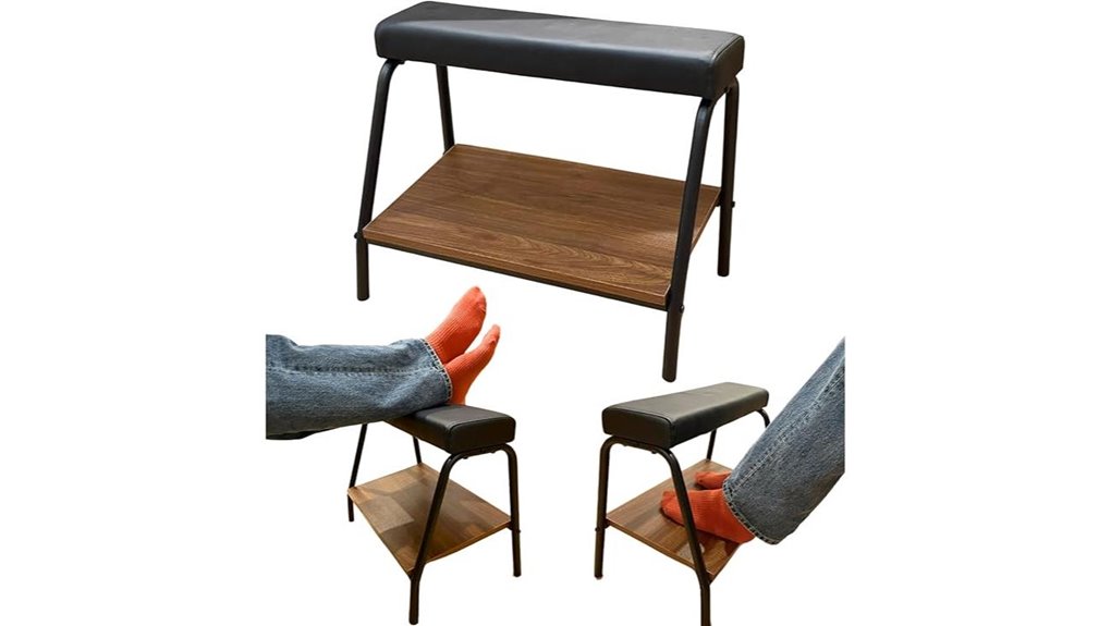 under desk footrest stool black