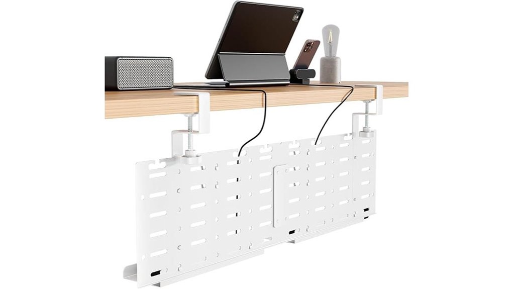 under desk metal pegboard organizer