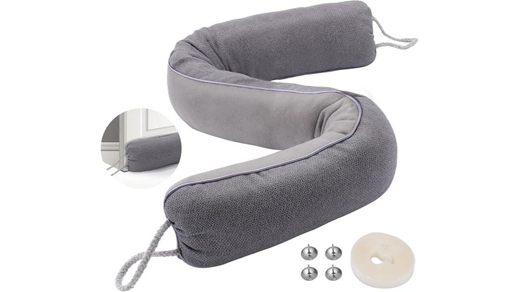 under door draft stopper with hook loops