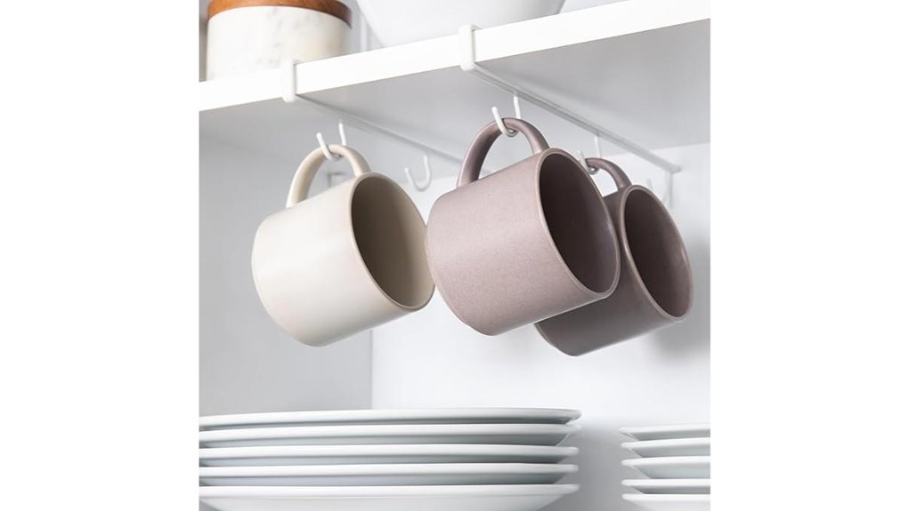 under shelf mug organizer four compartments