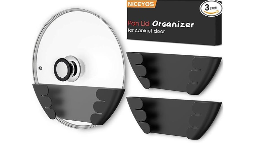 universal pot lid organizer set for cabinet